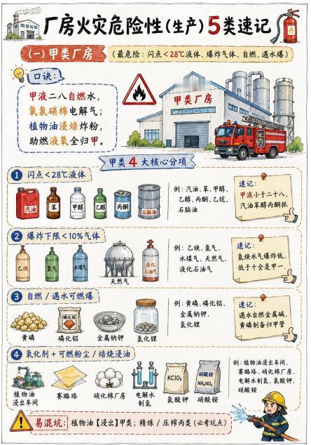 厂房危险特性生成5类速记