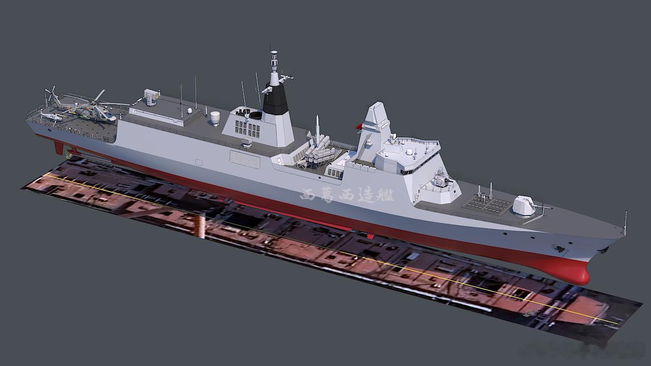 距离054B护卫舰首舰正式下水已经不远了，来瞅瞅“西葛西”最新制作的054B护卫