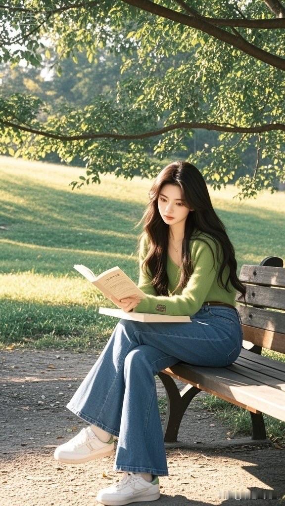 秋日午后，绿意盎然，静享阅读时光。🍂📖🍃