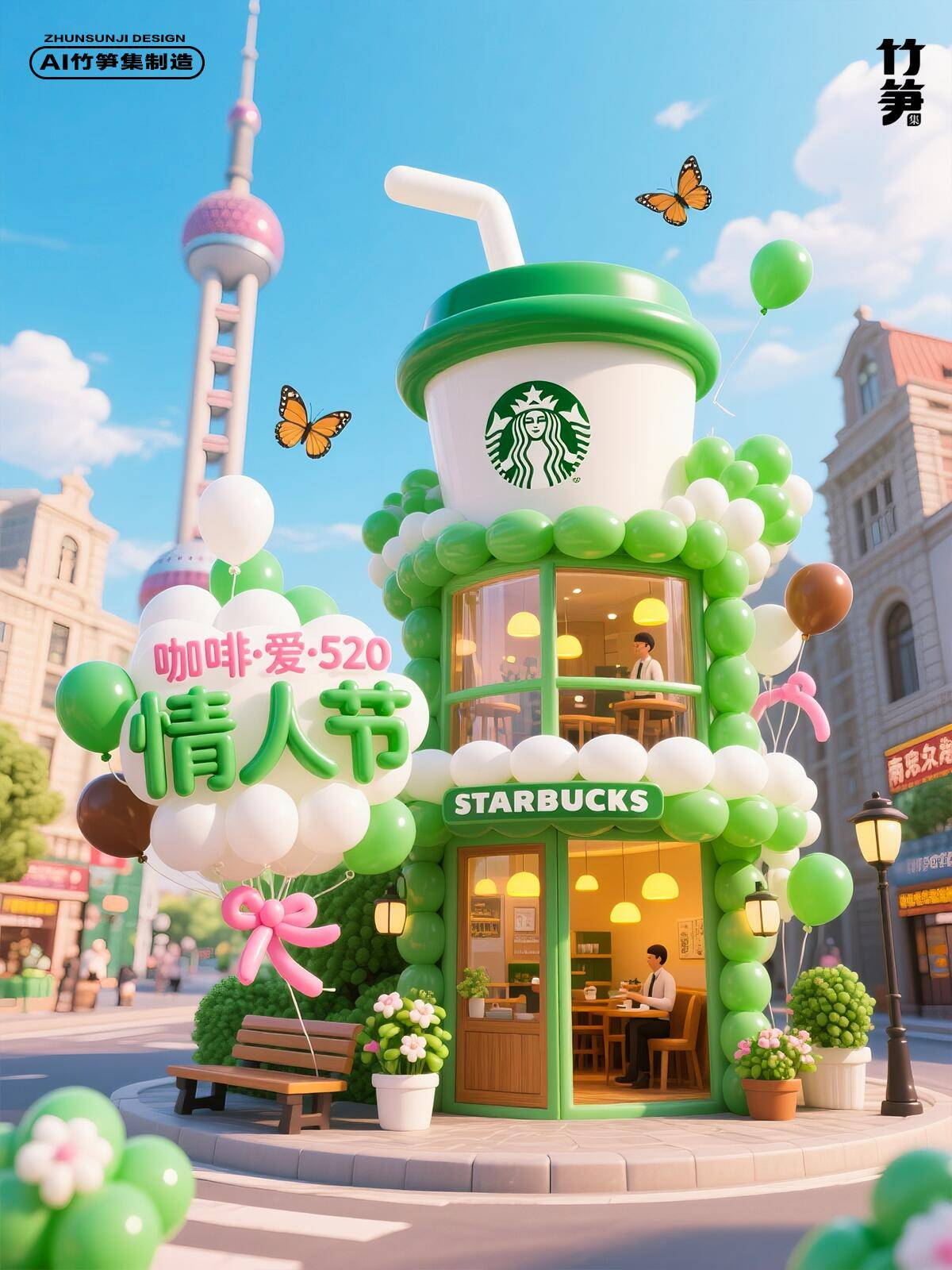 设计师效率翻倍！AI直出9个品牌情人节海报 ​​​