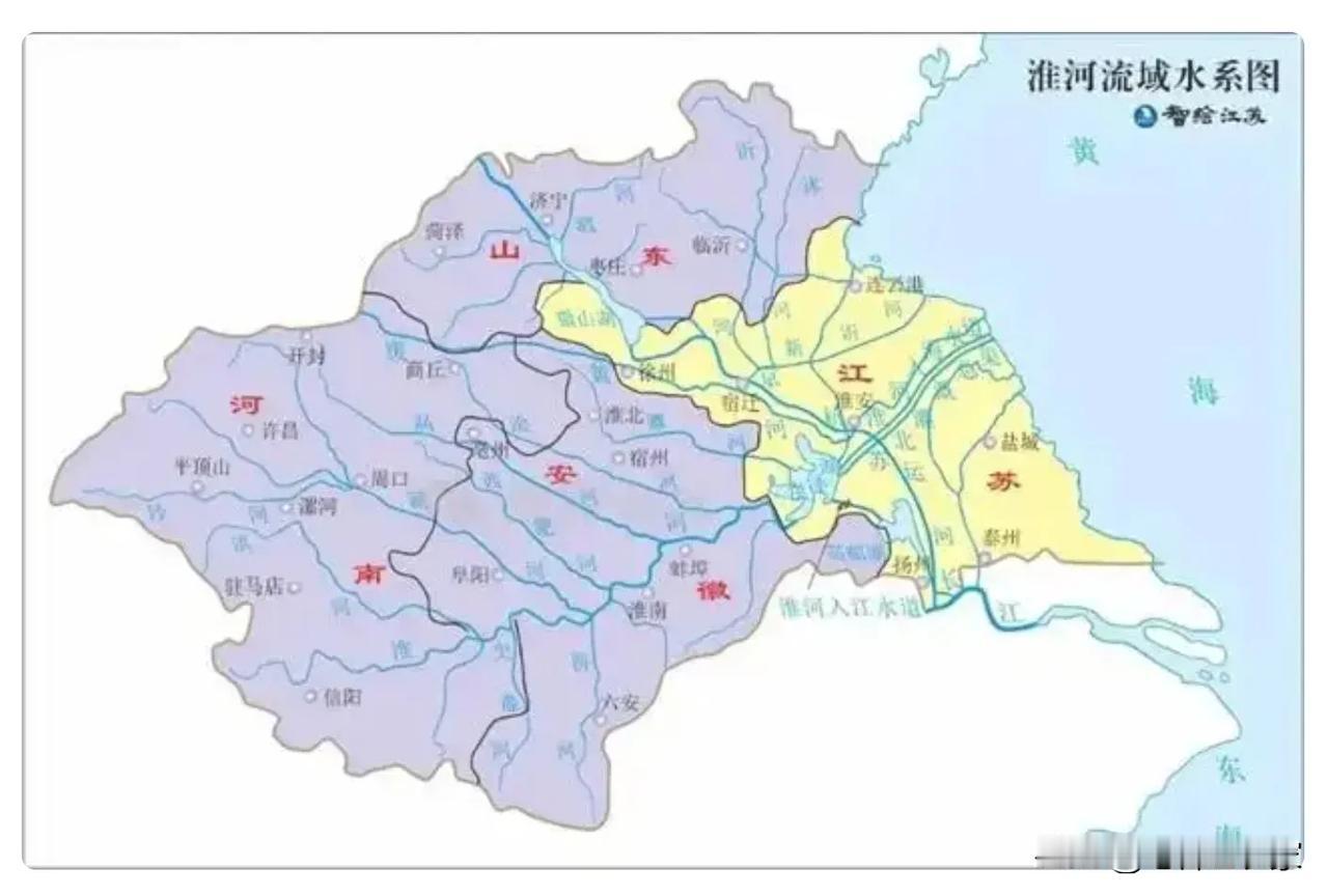 淮河入海水道重建的背景。

淮河，因黄河屡屡南侵而成为天下最难治理的河流！其中，