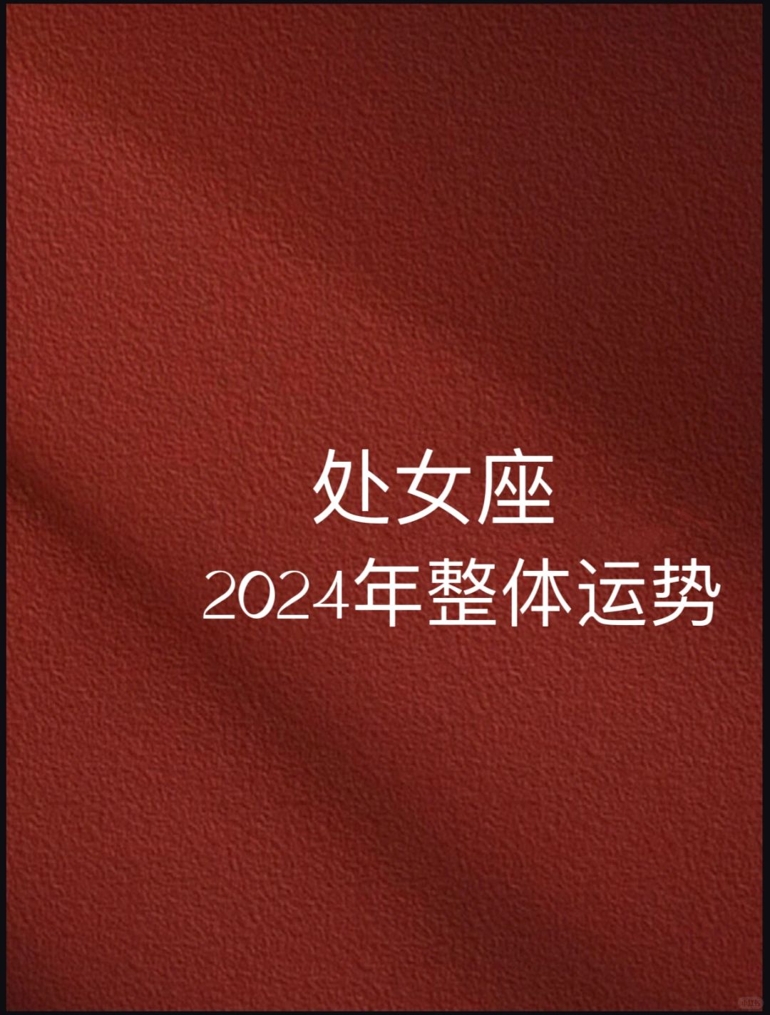 处女座2024年整体运势解析