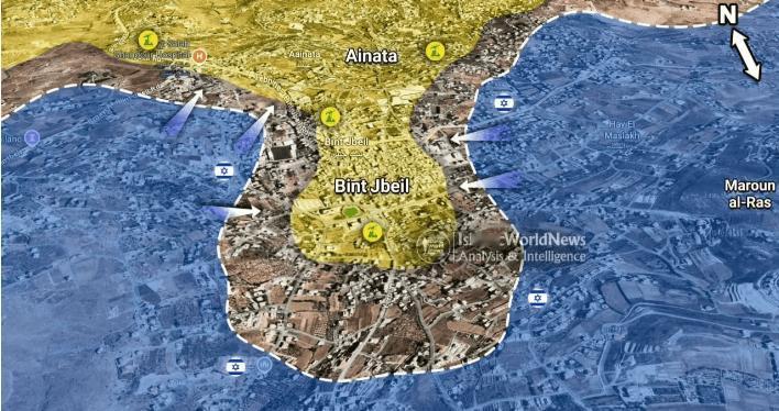 黎巴嫩南部的宾特朱拜勒，被以军三面包围。这座有着“抵抗之都”称号的城镇，是真主党