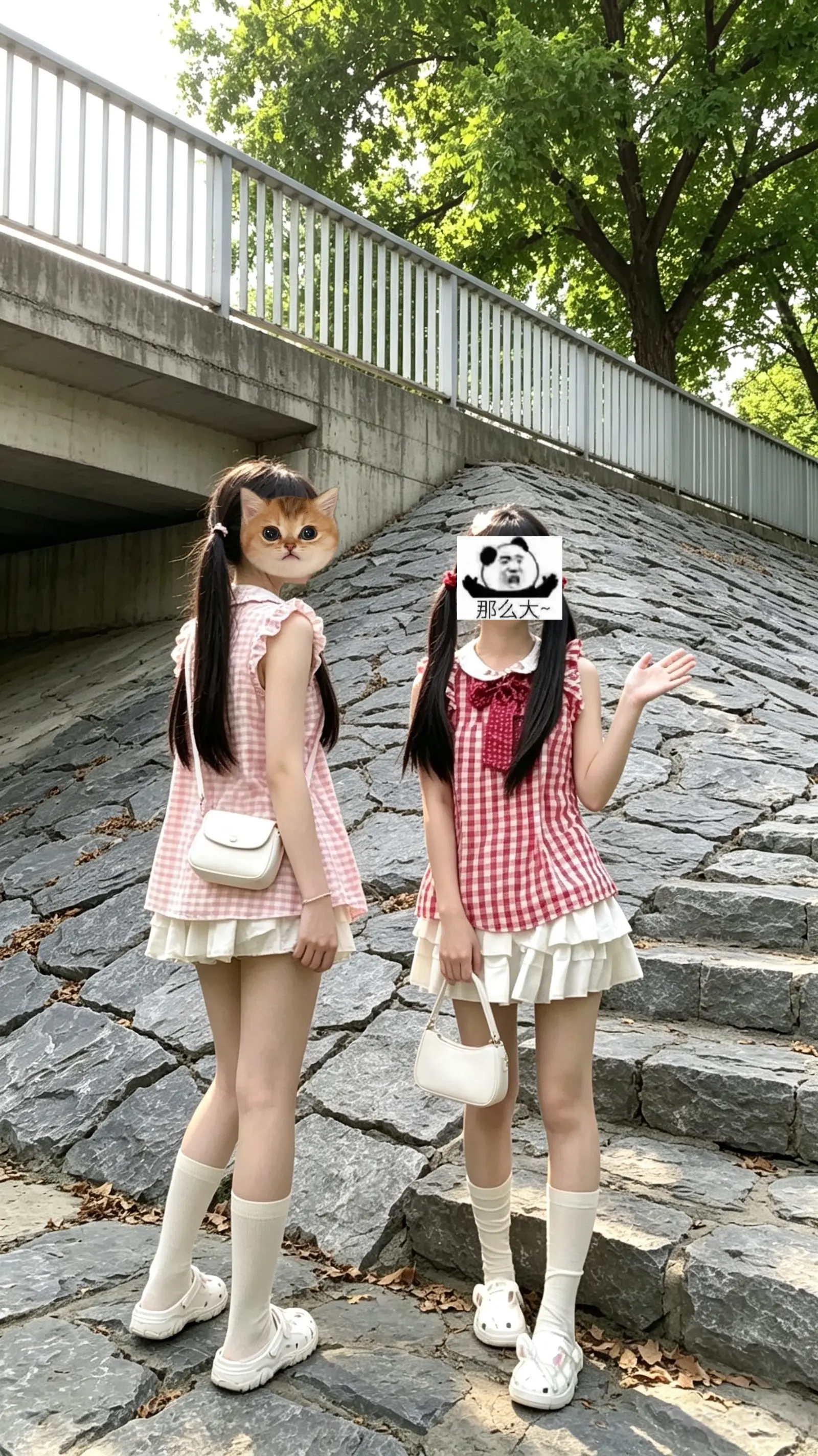 女大学生校园穿搭 姐妹jk穿搭分享 女高中生的清纯校园穿搭 户外jk穿...