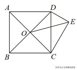 中考数学必刷题，几何题：
如图所示，四边形ABCD为正方形，其对角线AC与BD相