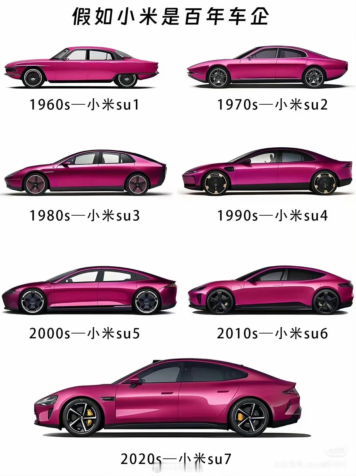 这还没到百年不过这一组是真帅小米su7