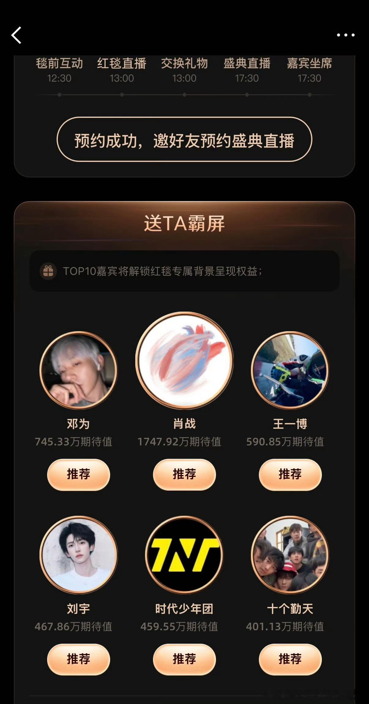 微博之夜霸屏，肖战家看上这榜单了无意外登顶，没想到邓为和刘宇家也挺强劲 