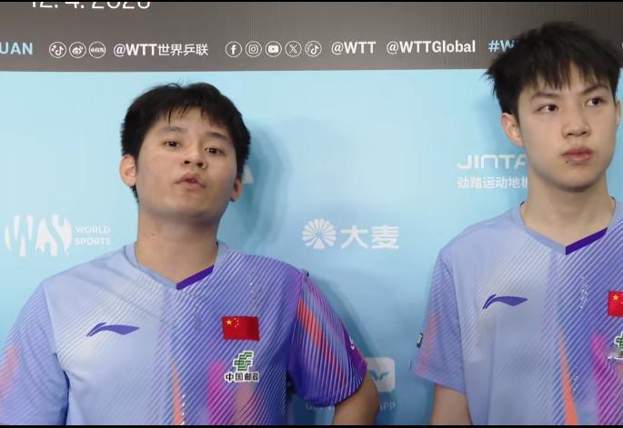 林诗栋赢了比赛，
赛后接受了采访，
王皓用心良苦。

在2026WTT常规挑战赛