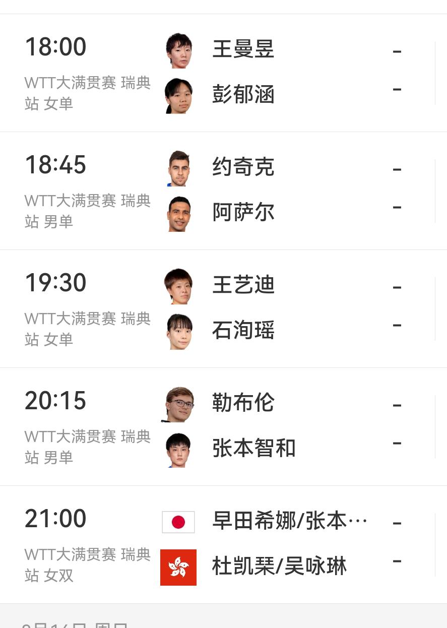 欧洲大满贯最后两日，祈祷国乒好运