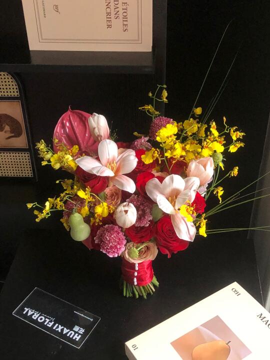 大同花店‖红色系手捧花