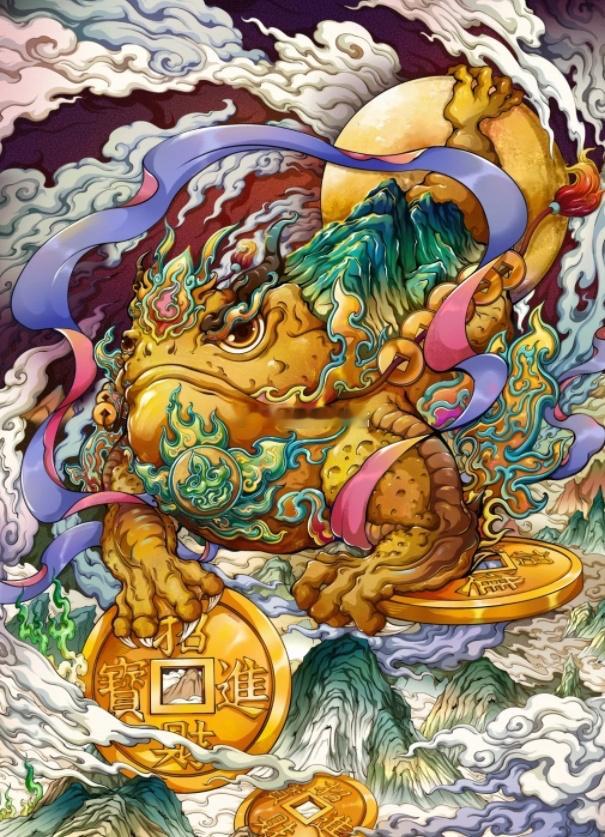 今日六月初十，乃刘海仙君圣诞，民间尊为九路财神之一，常有“刘海戏金蟾，步步掉金钱