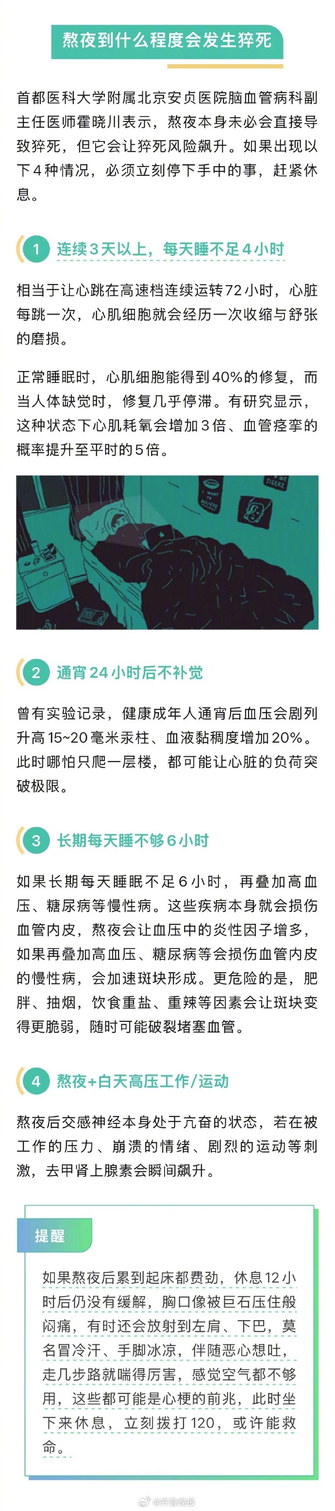 【#熬夜到什么样的程度会发生猝死#？#经常熬夜要养成这7个习惯#】#日常实用大全