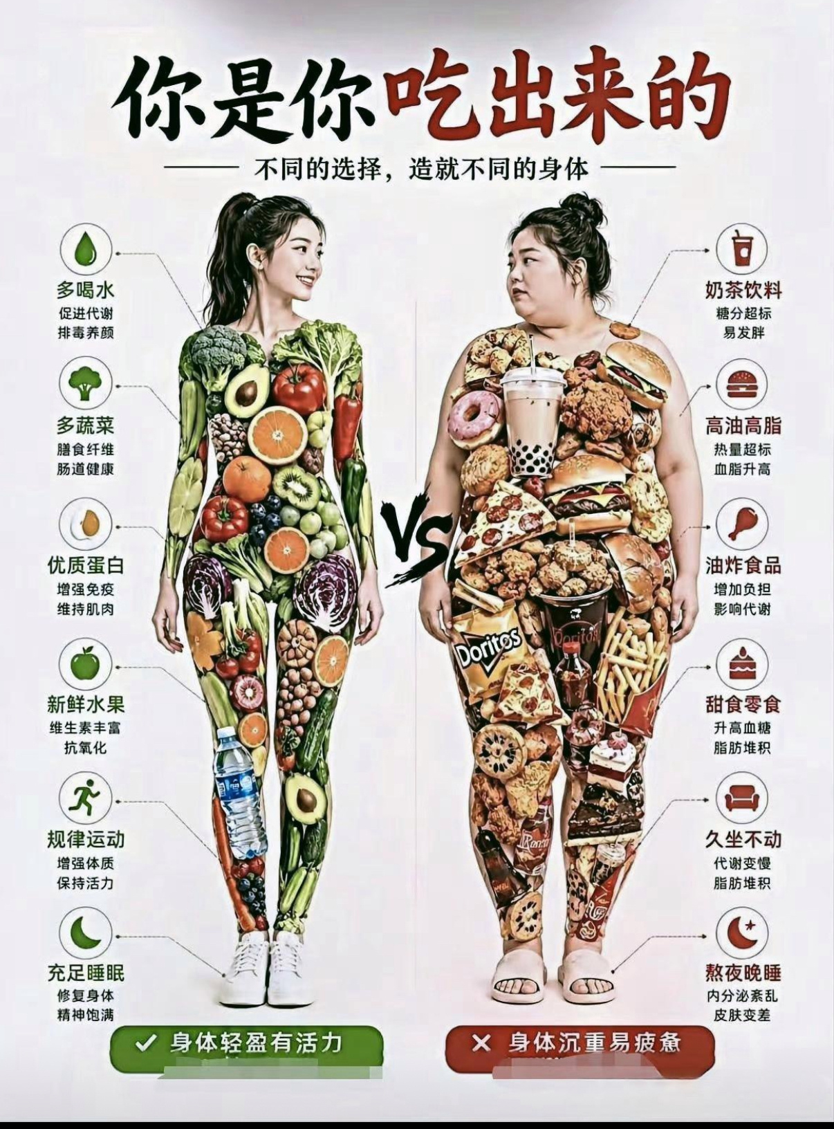 你吃啥就长啥 你的肉都是你吃出来的 