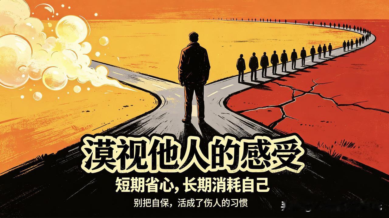 漠视他人的感受，是好是坏？

“漠视他人的感受”这句话，我的理解是就是，眼里只顾