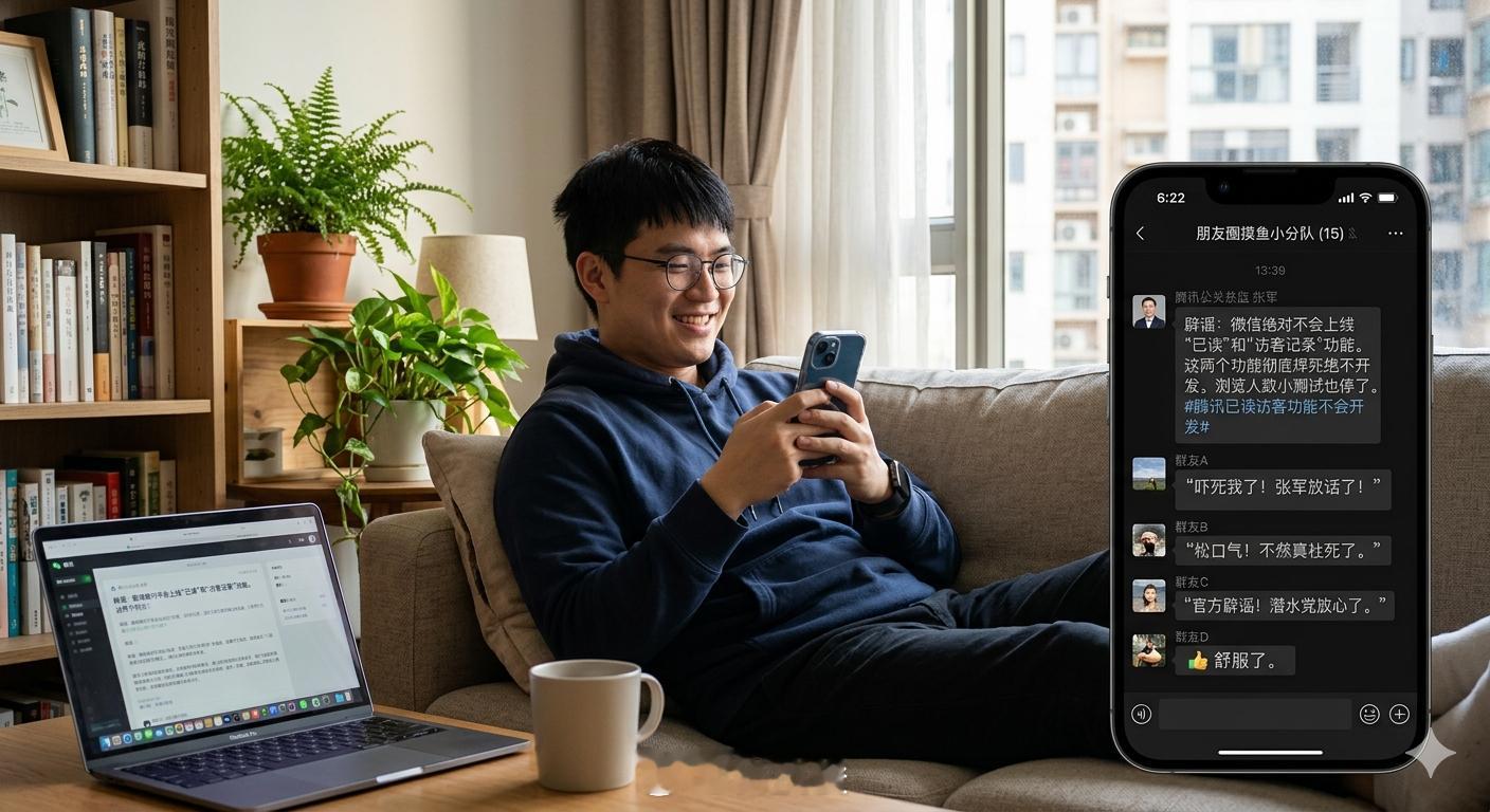 腾讯 已读访客功能不会开发看到官方出来辟谣我算是松了口气。前两天传微信内测状态访