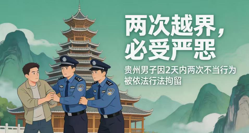 贵州一男子2天内嫖娼2次被行拘！警方：零容忍，法律红线不可触碰
> 两次违法行为