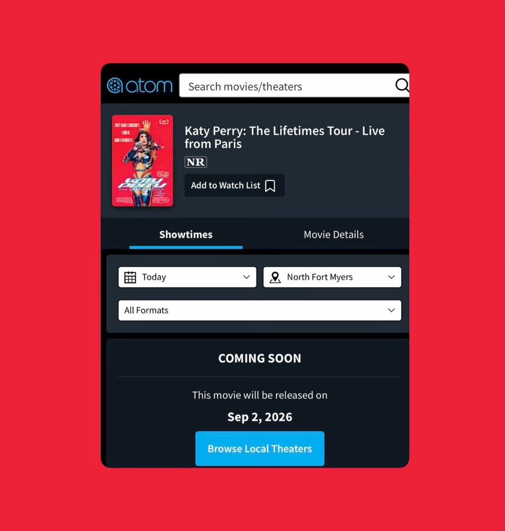🚨 即将上映！根据美国电影票销售网站 Atom Tickets 的信息，电影《