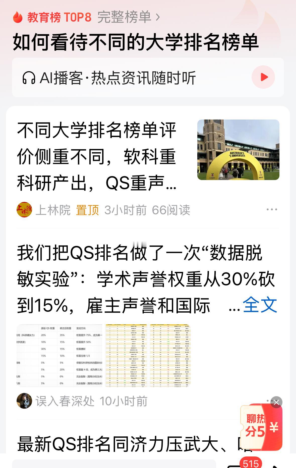 不同大学排行榜为什么结果不同？这个问题出发点就错了，默认大家都是一个标准去量大学