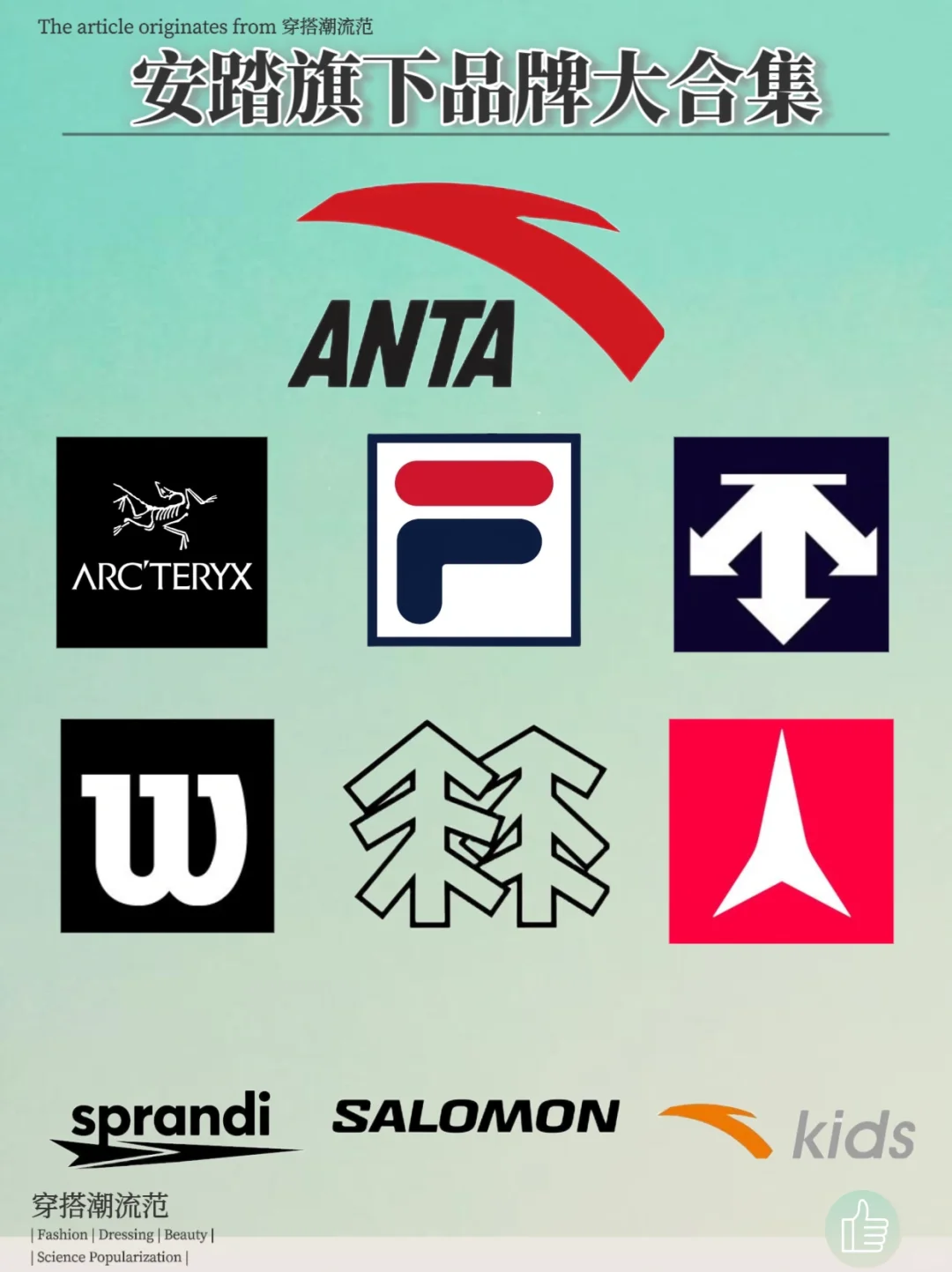 安踏旗下品牌大合集！你都认识吗？