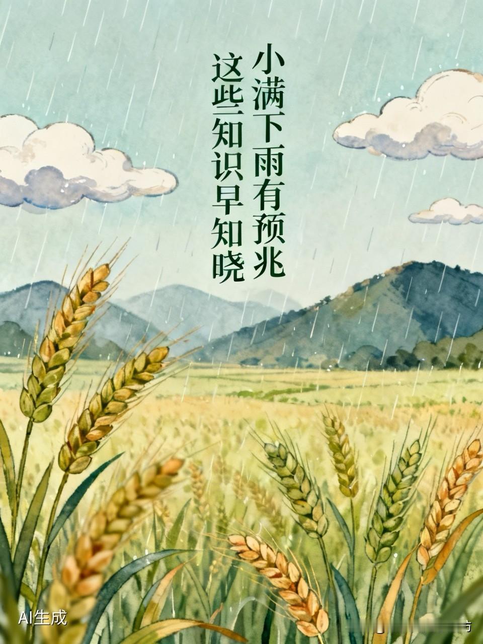 小满下雨有预兆 这些知识早知晓

2026年5月21日是小满节气，作为夏粮生长的