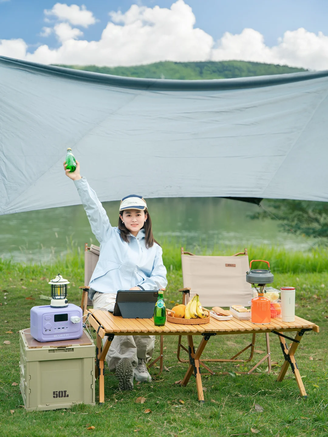 成都露营0.5h｜市区边缘找到了一片无人草坪