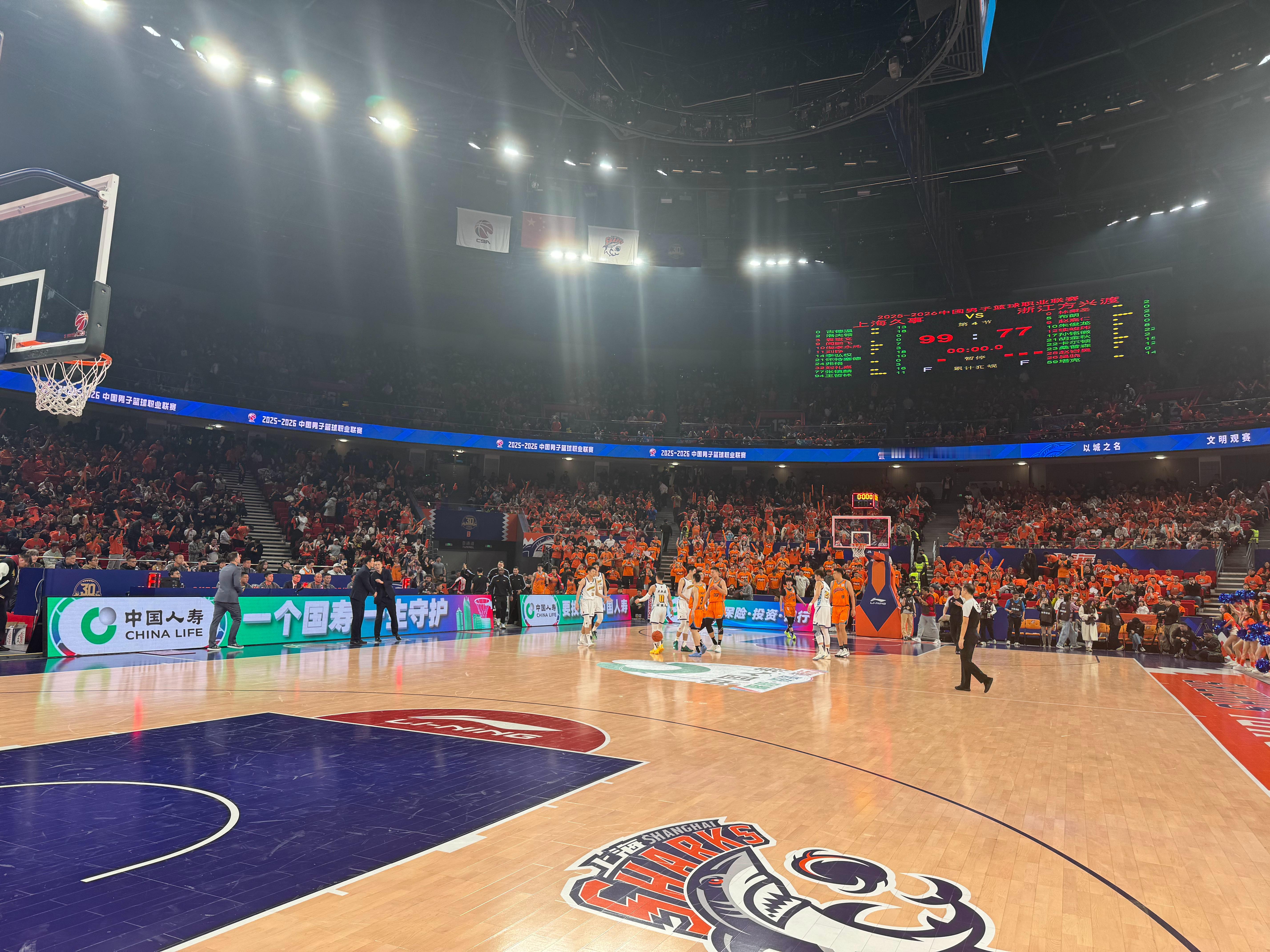 七连胜！最好的生日礼物！上海久事大鲨鱼