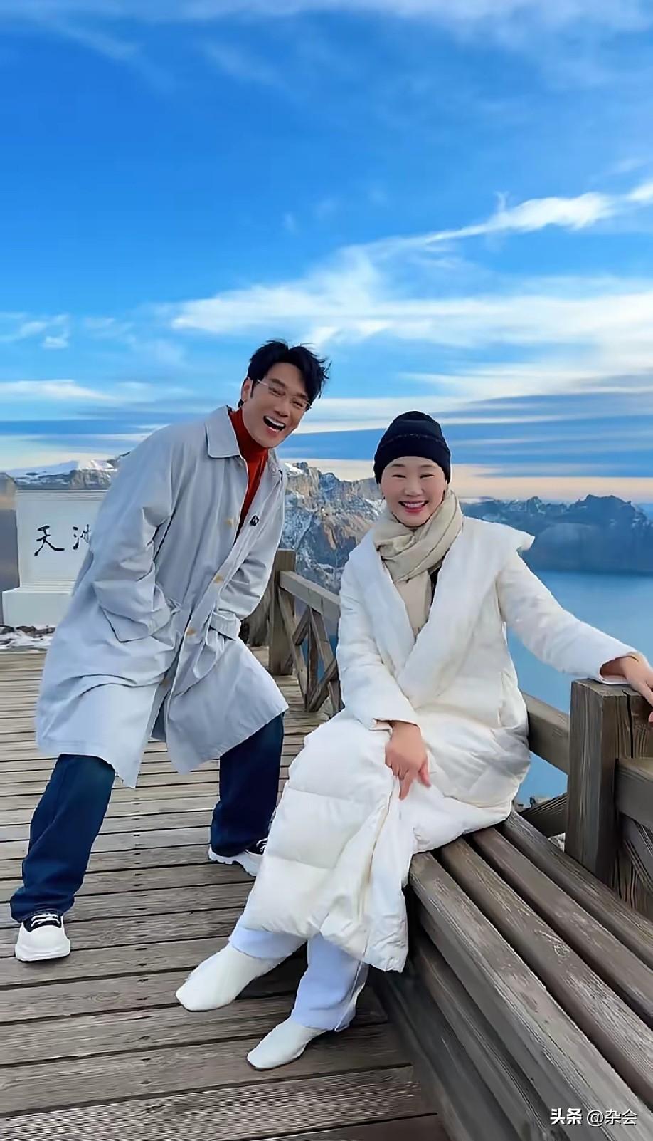 林依轮夫妇现身长白山天池，景美人更美！
他分享说，一年365天能清楚看见天池的只