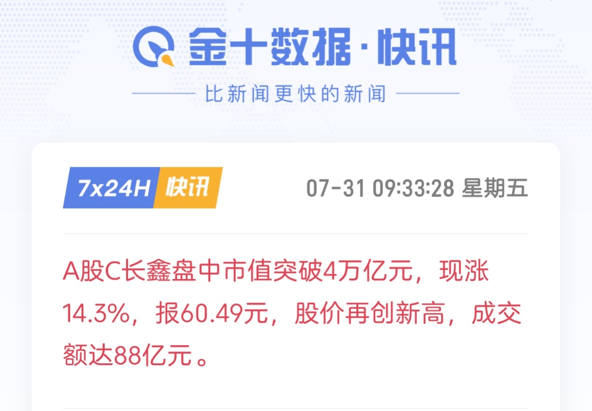 合肥真是捡到宝了，长鑫市值突破4万亿，这么多0我都数不明白
