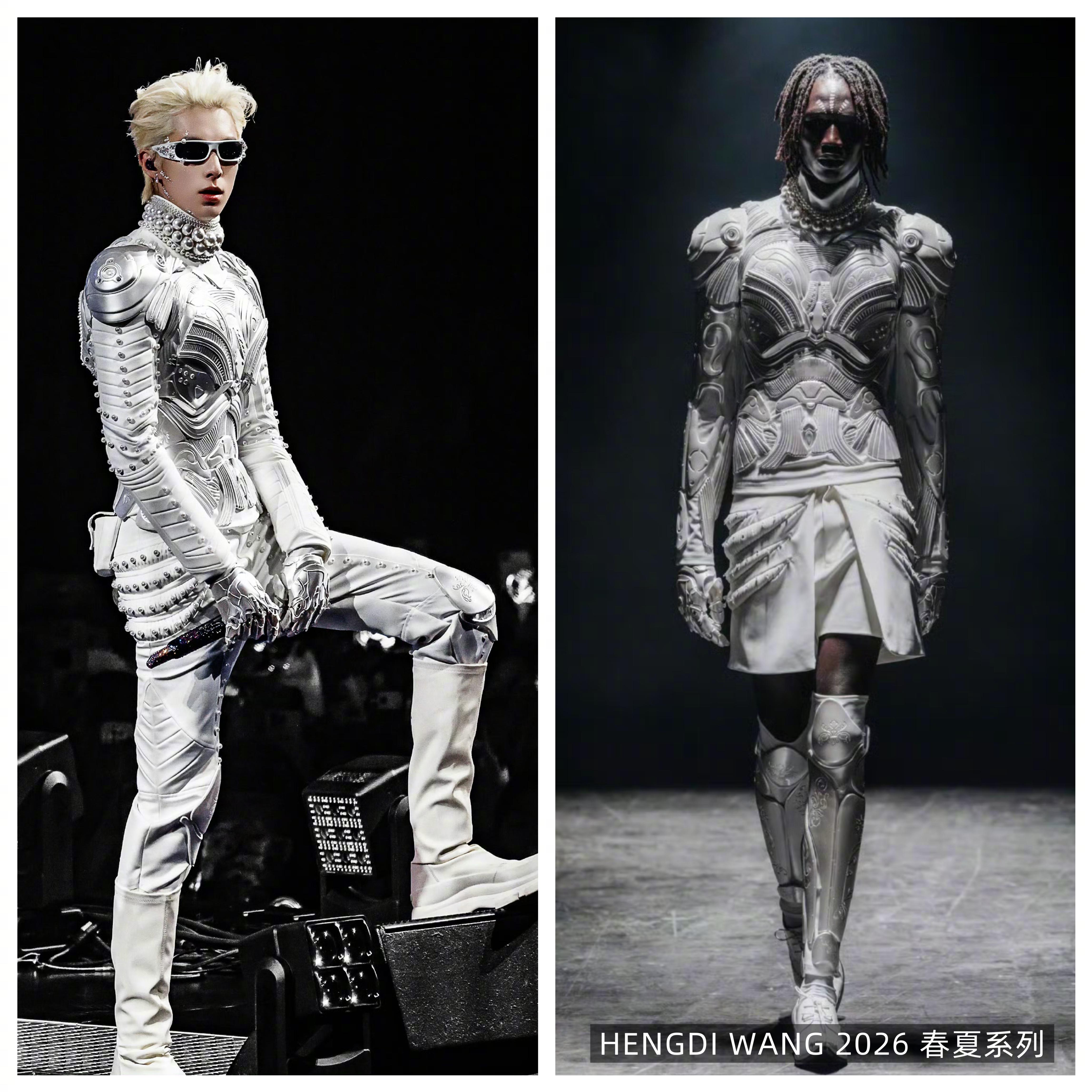 王鹤棣 今晚澳门开唱·DPARTY演唱会，开场穿着HENGDI WANG 202