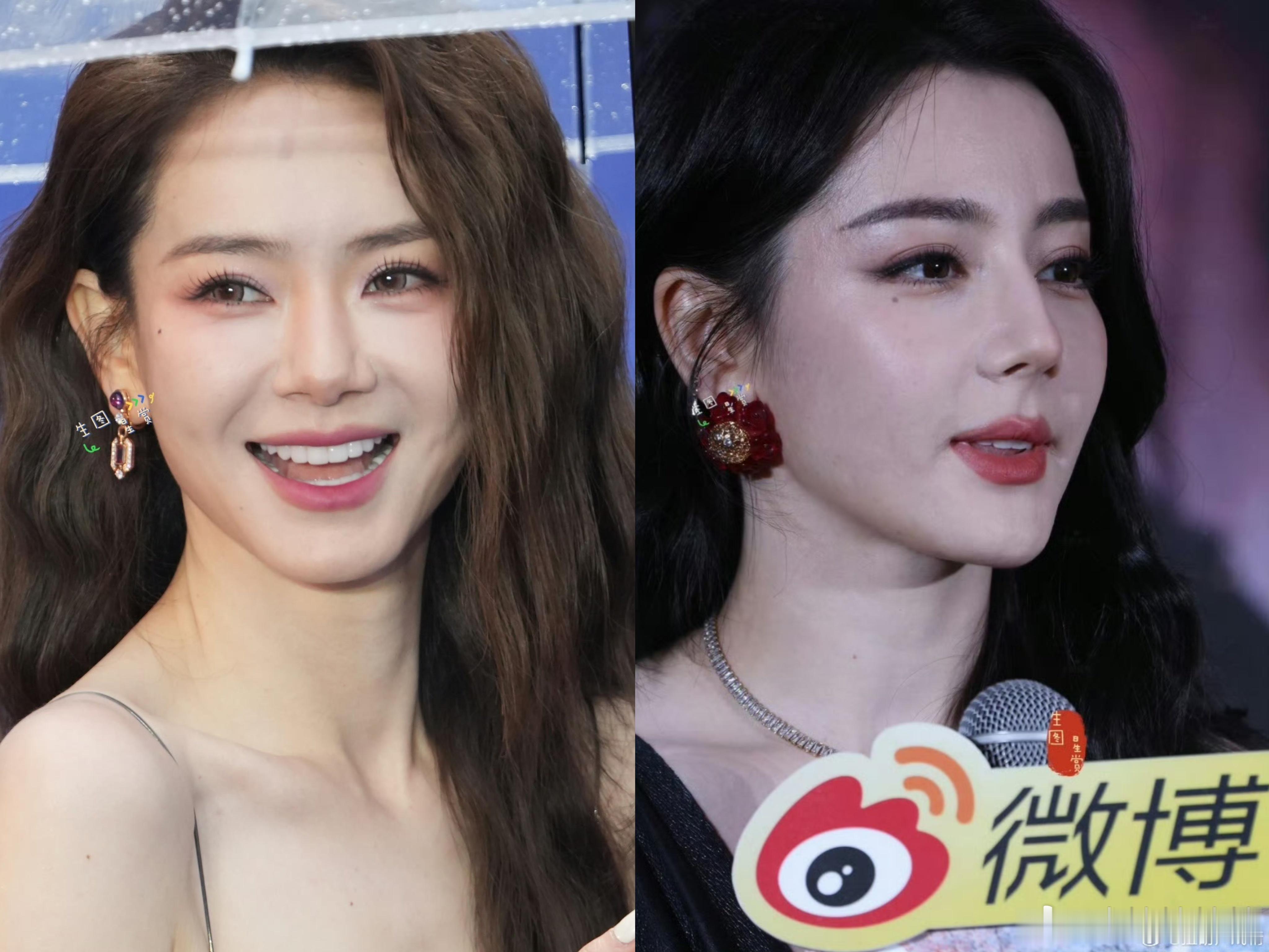 疑似出自同一个生图博主，戚薇和迪丽热巴生图 