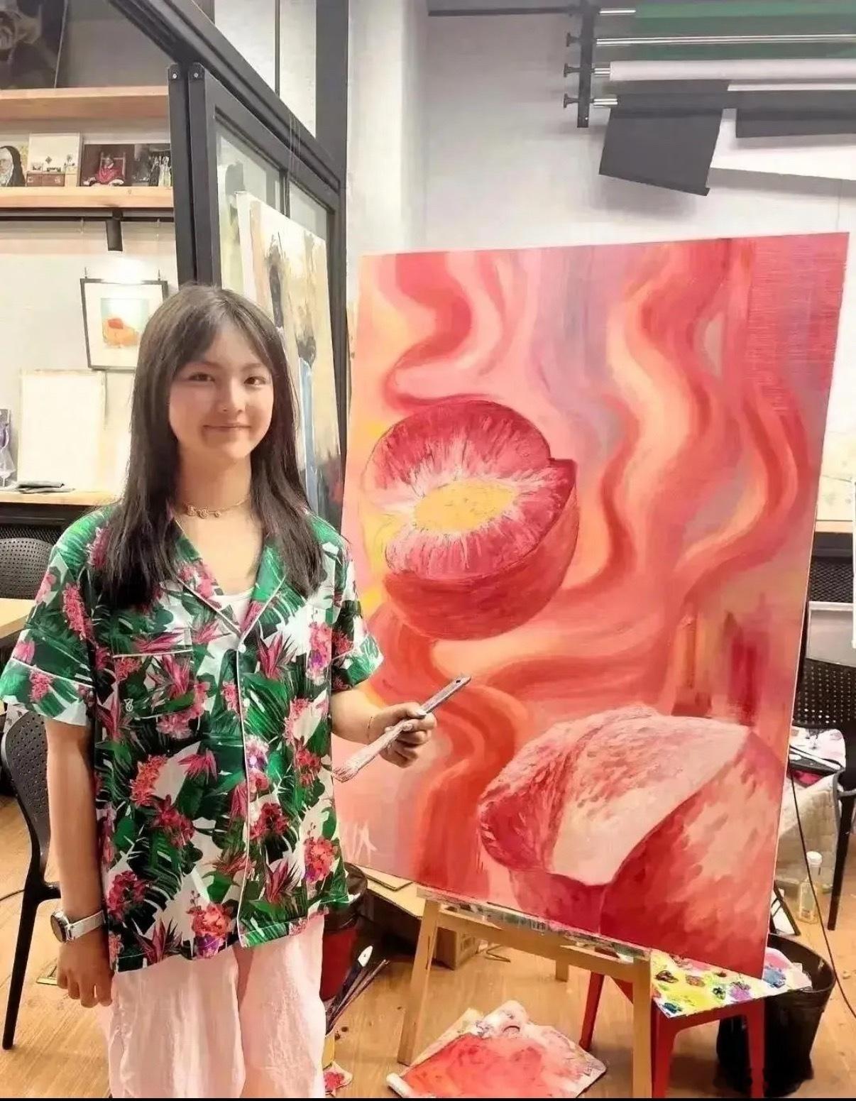 我去。。。李湘女儿王诗龄一幅画拍出145万高价，为什么明星的孩子都选择艺术专业 