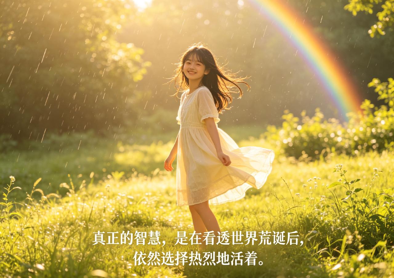 真正的智慧，是在看透世界荒诞后，依然选择热烈地活着。悲观是底色，让你不抱虚妄的期