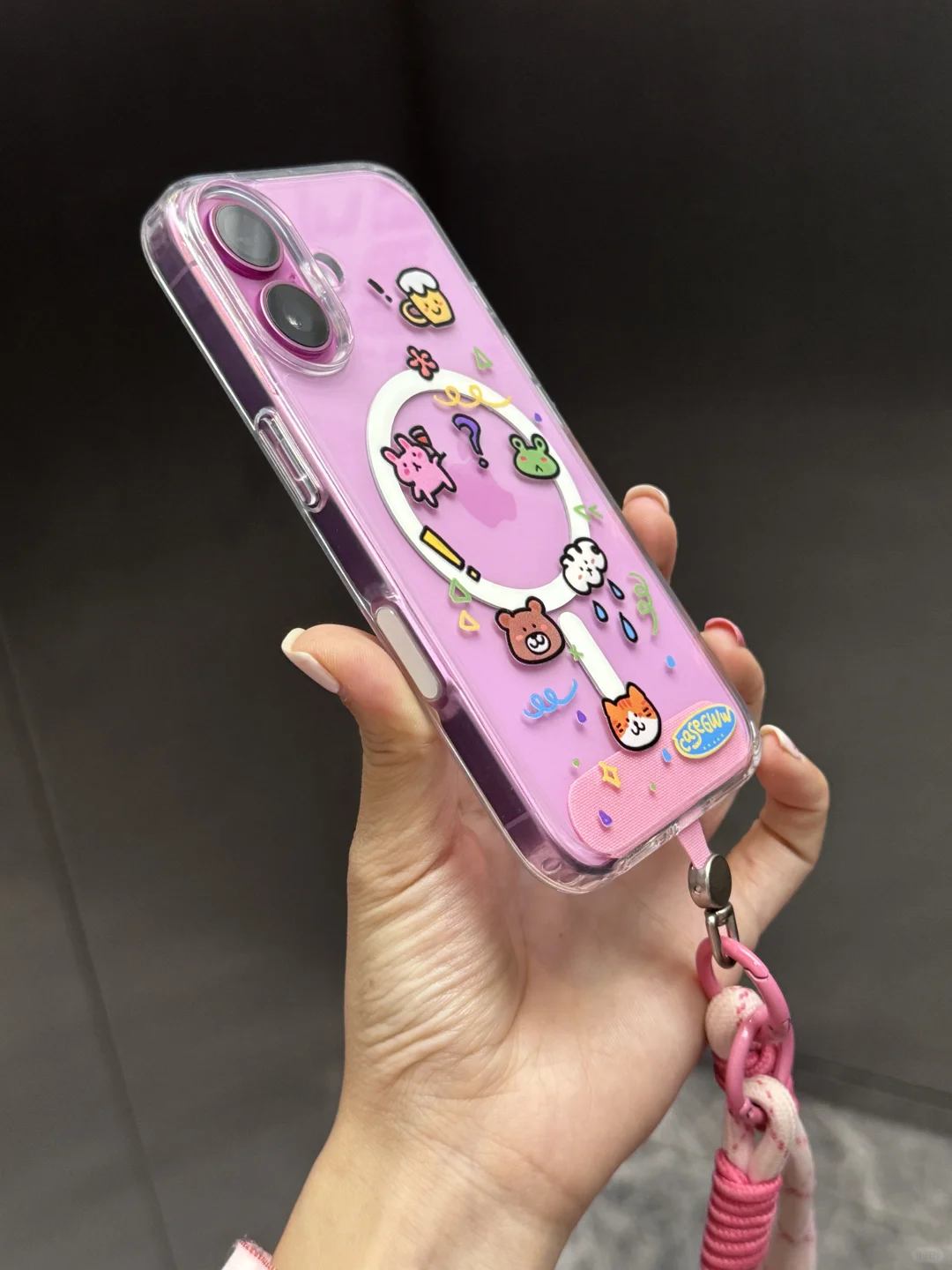 自带拍照按键的透明手机壳体验