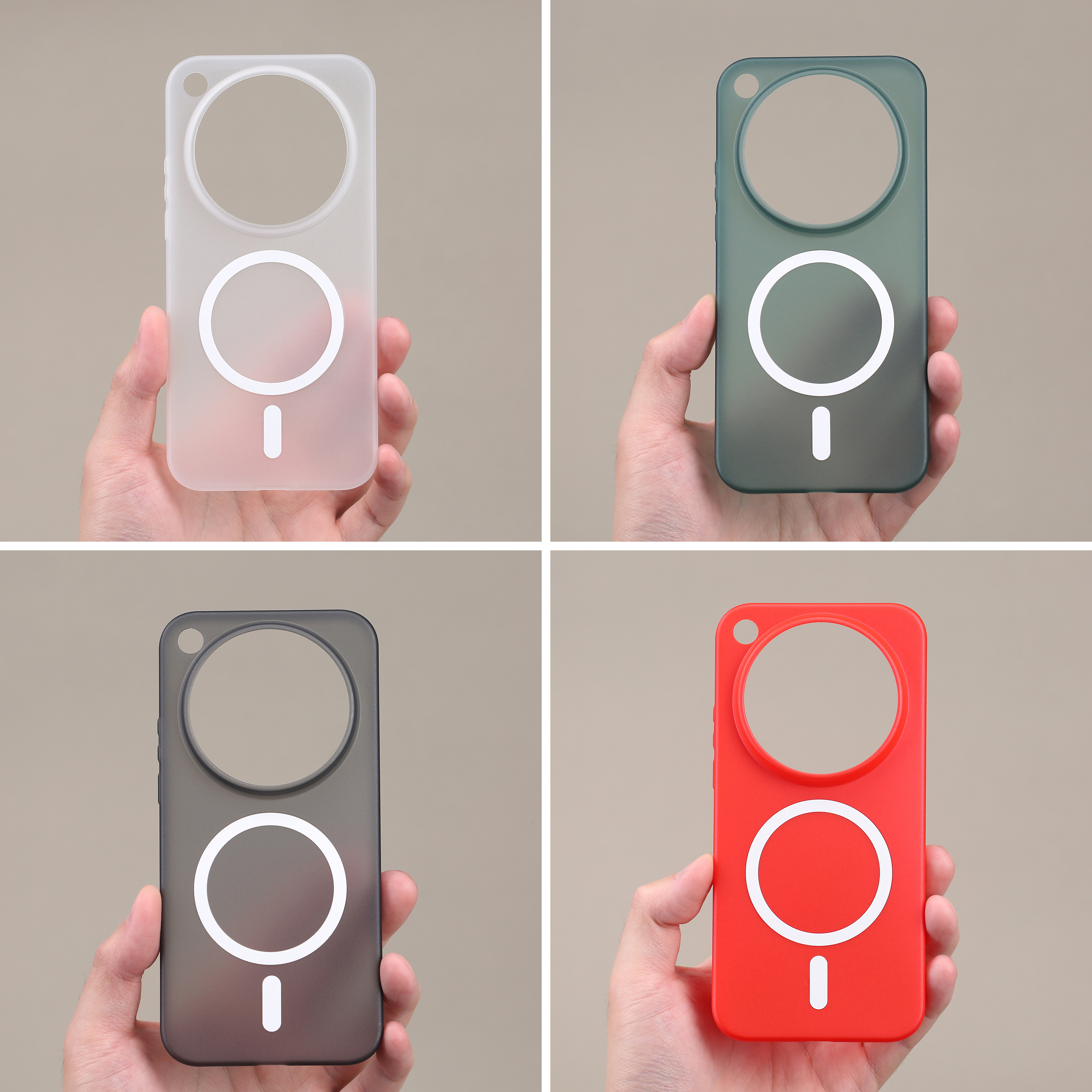 小米 17Ultra 超薄 PP 磁吸壳也是徕卡版的哦，规划了四个颜色，半透/透