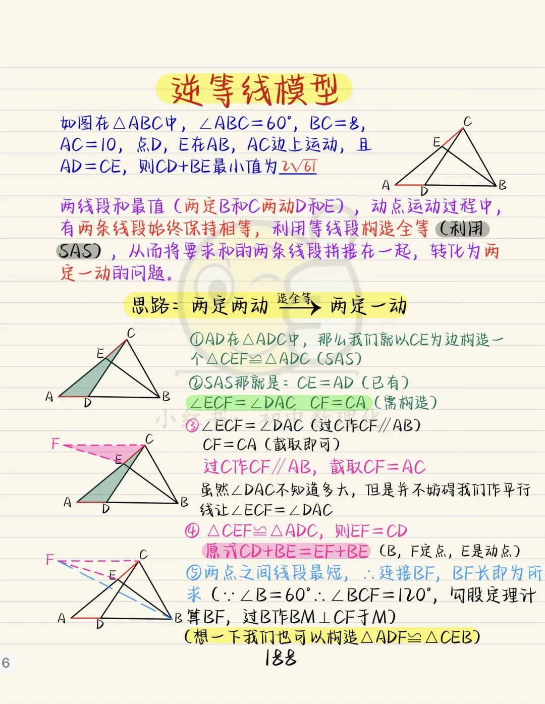 中考热点几何模型：逆等线模型（1）