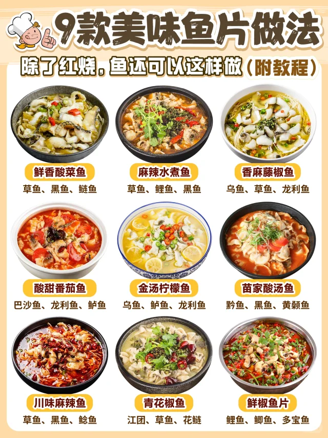 鱼肉别只红烧啦🐟分享9种美味鱼片做法合集