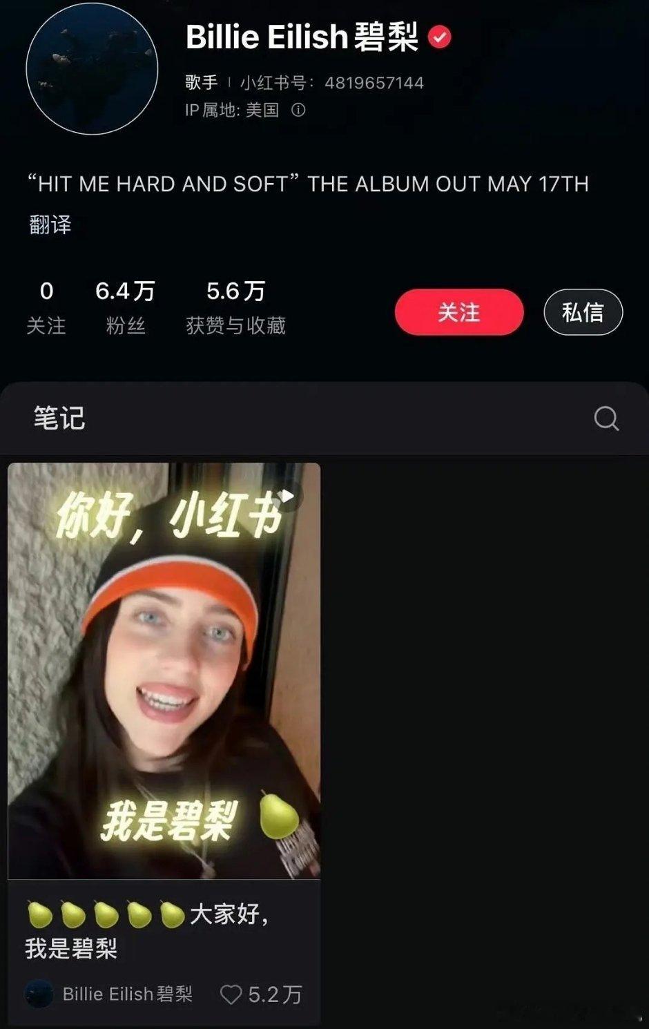 碧梨开通小🍠了，这是入驻的第几位国际大咖