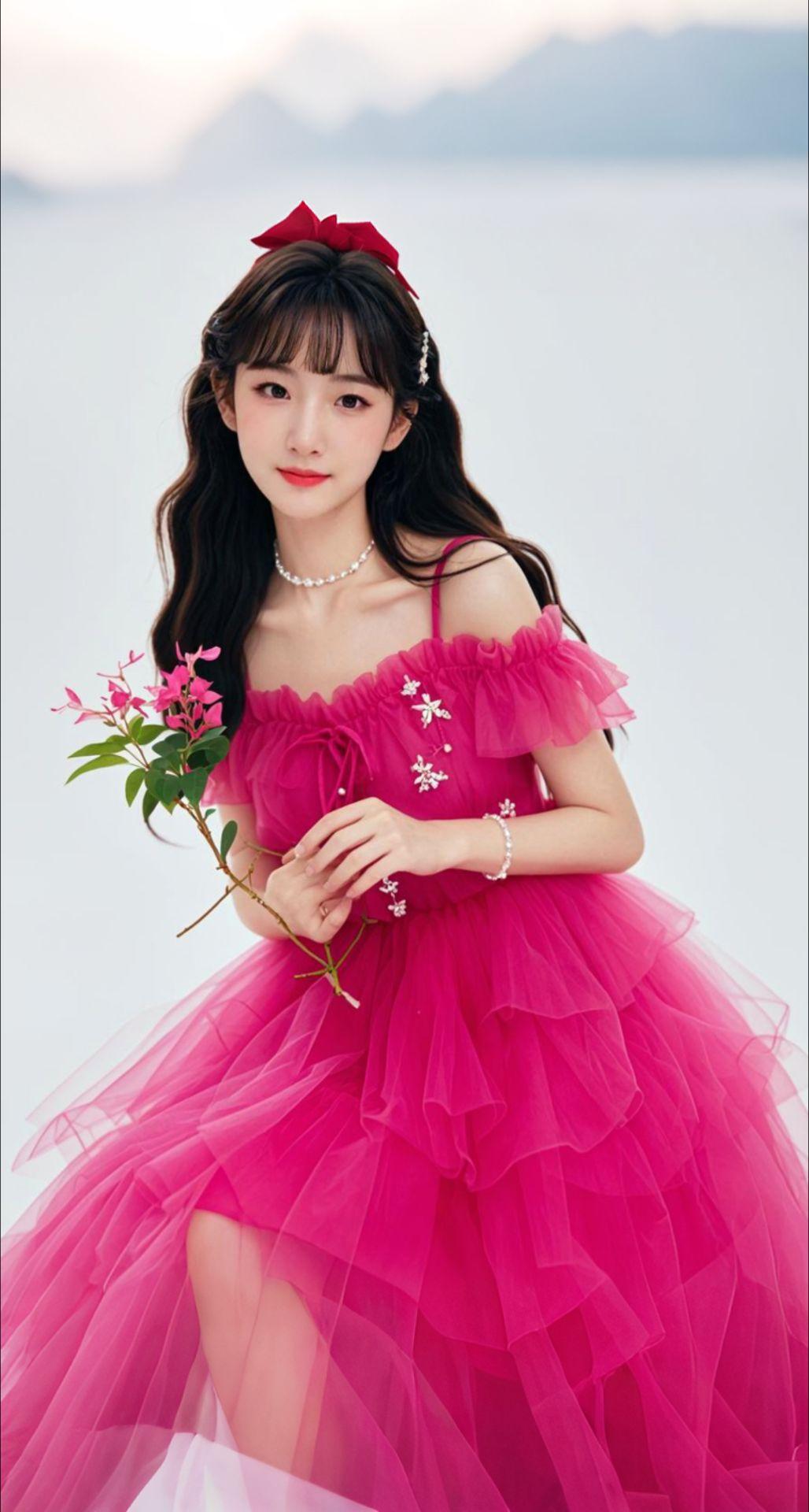 AI扩图 AI玫衣治愈少女