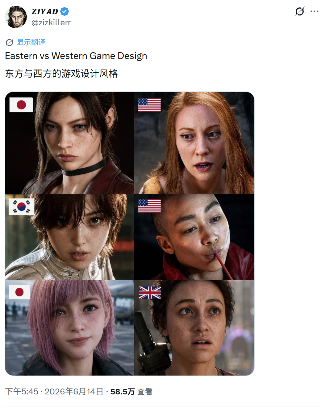西方vs东方人设
