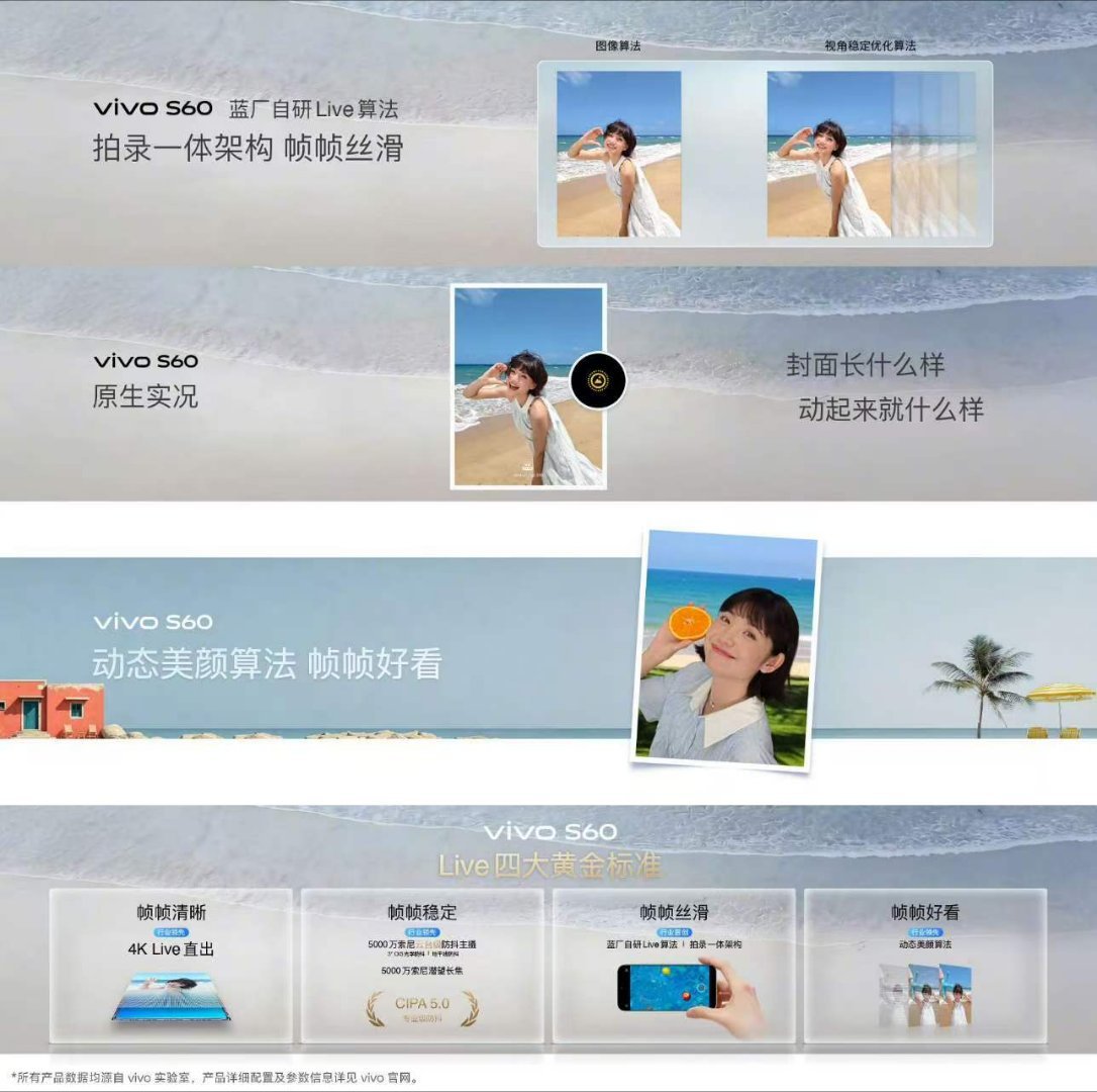 vivo s60  也可以拍摄原生 4K Live 图，这次 vivo 是做了很