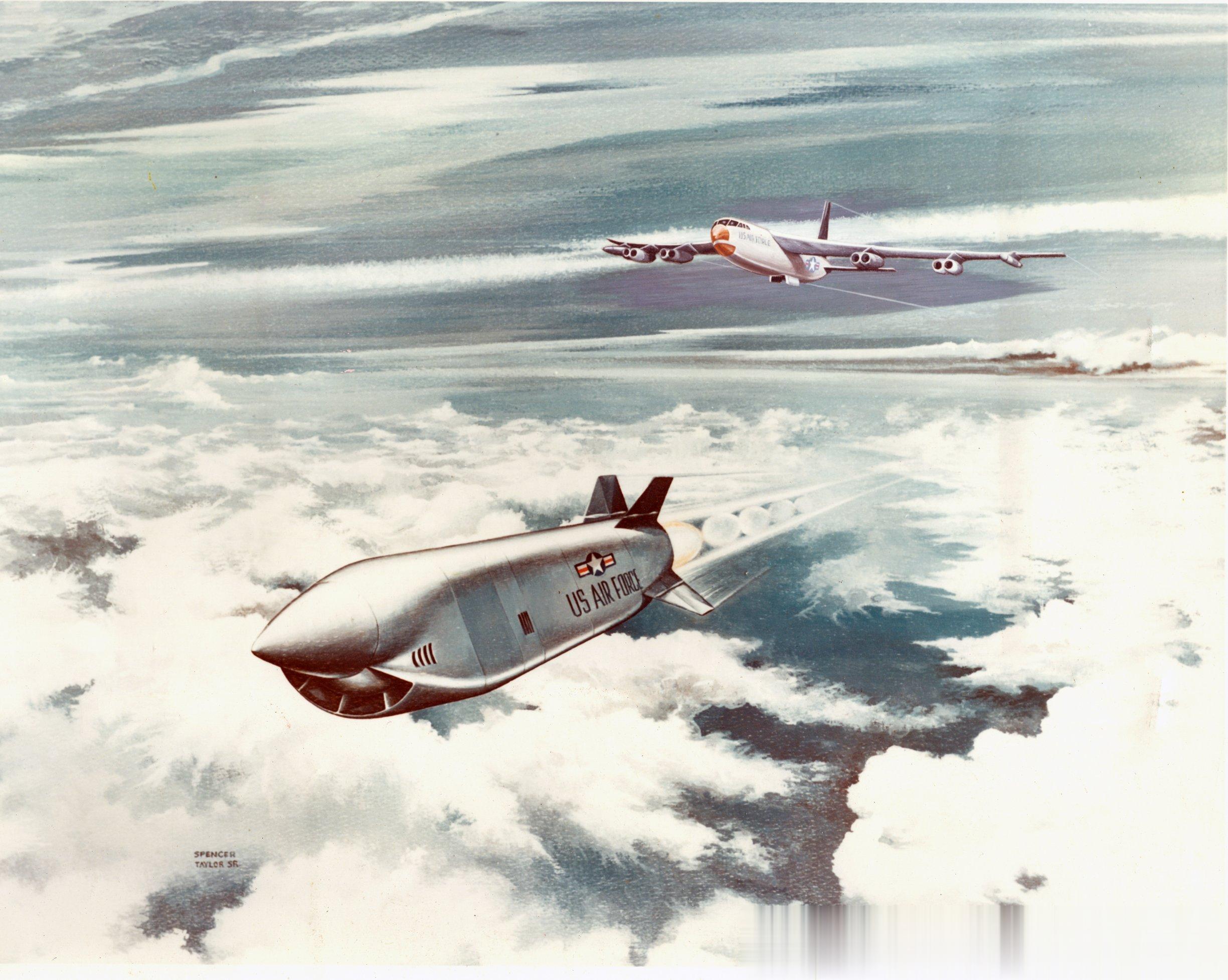 美国上世纪70年代研制的冲压喷气动力ASALM先进战略空射巡航导弹，原本打算用来
