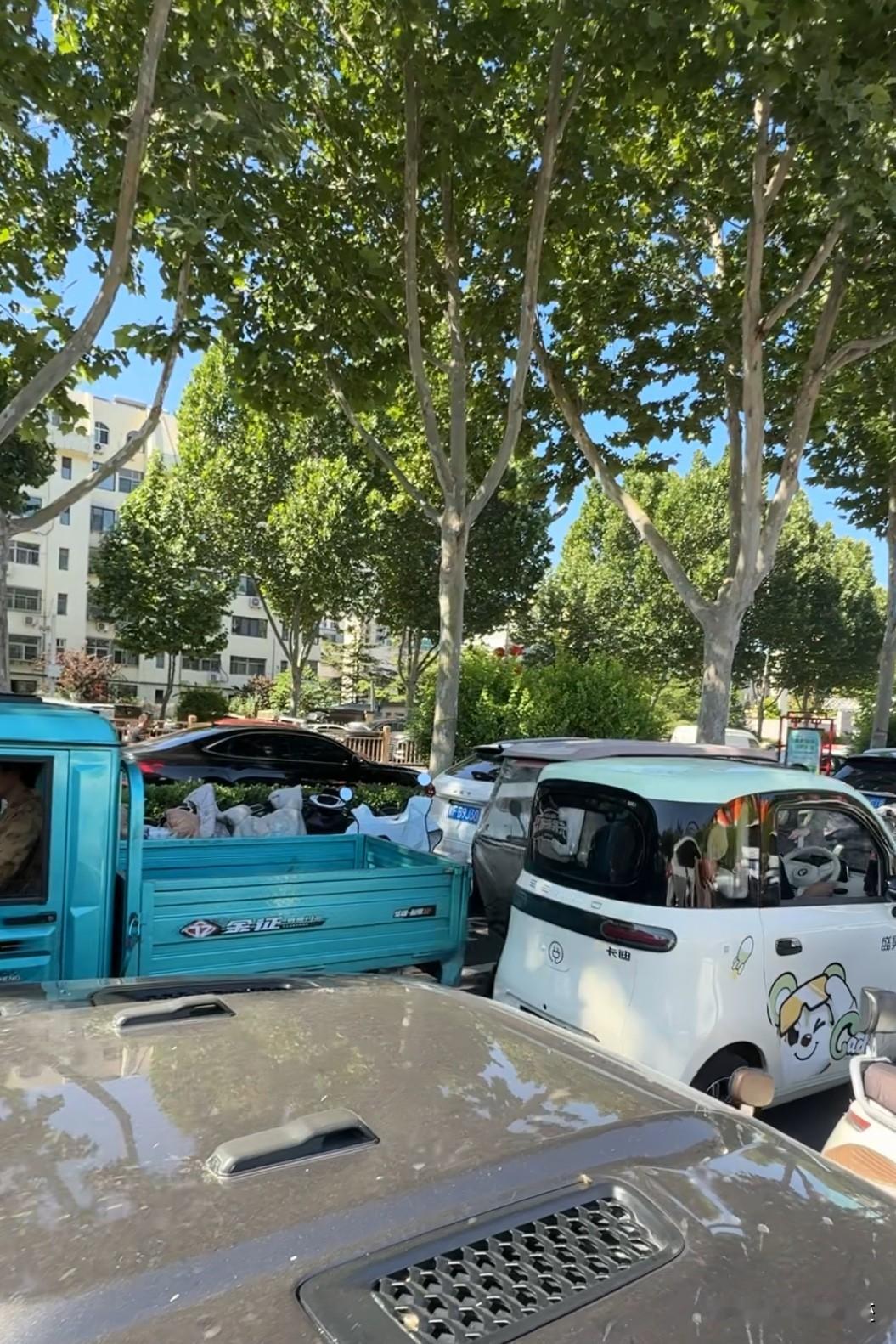 保定军校广场周六日这两天真是太热闹了，就连自行车道都堵了，尤其是再赶上有个老头了