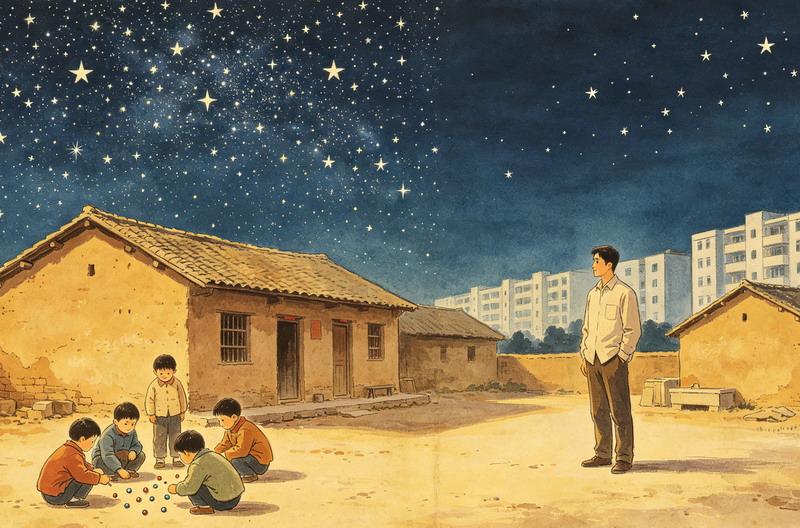 回不去的童年，回不去的故乡，还有再也寻不回的漫天星光。

总有人感慨，现在城市的