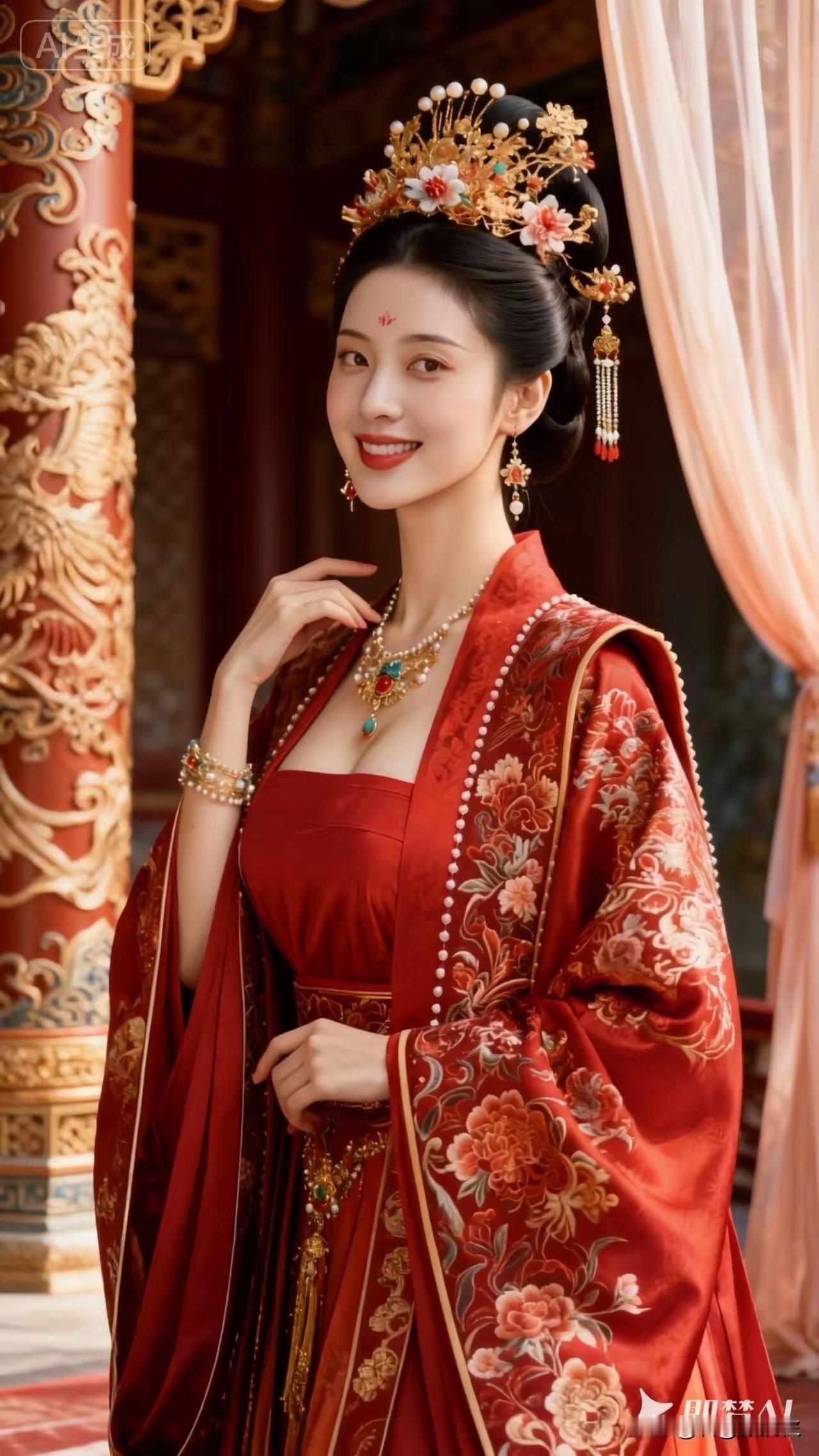 盛唐的韵味：
天生丽质难自弃，
一朝选在君王侧。
回眸一笑百媚生，
六宫粉黛无颜