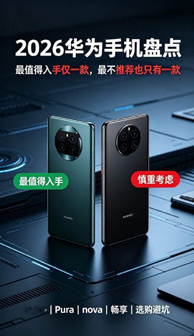 2026华为手机盘点：最值得入手仅一款，最不推荐也只有一款