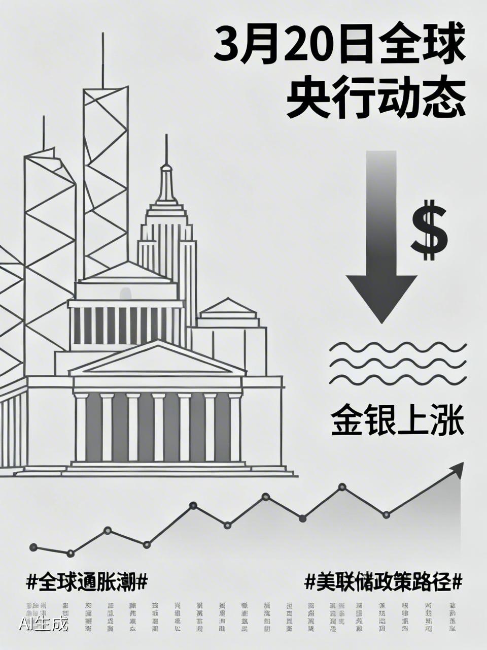 3月20日，美国、日本等多个国家的央行纷纷召开会议，严阵以待，以应对通胀的反扑。