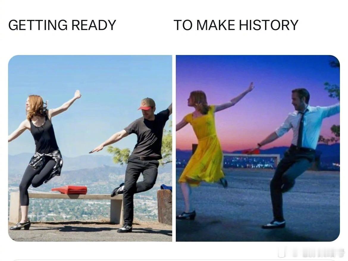 经典海报的幕后对比图 最近很流行的“GETTING READY TO MAKE 