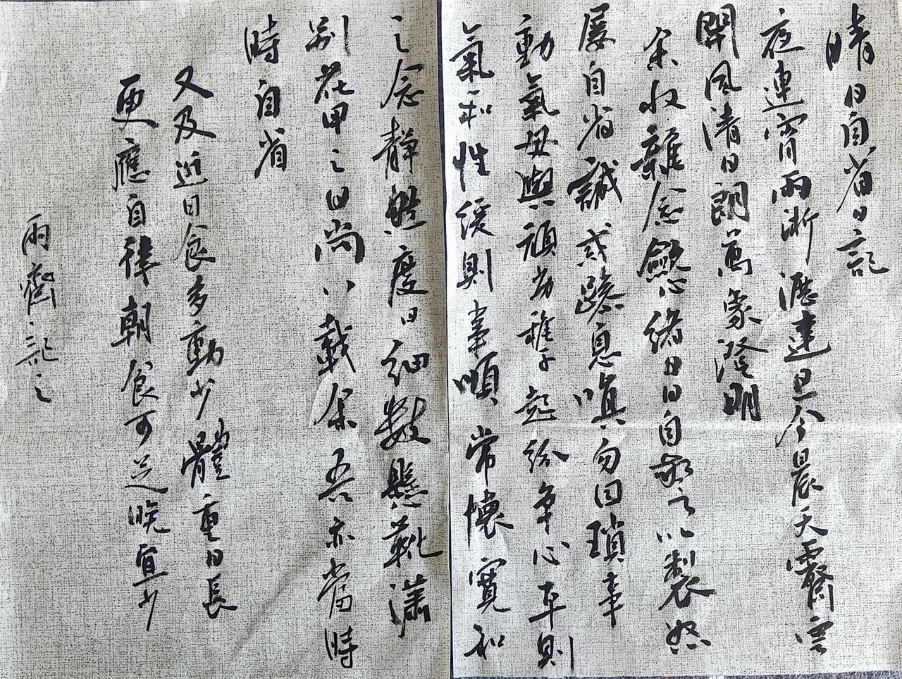 昨夜连宵雨，淅沥达旦。今晨天霁云开，风清日朗，万象澄明。
余收杂念，敛心绪，日日