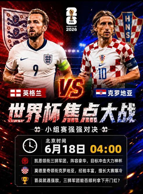 美加墨世界杯前瞻｜英格兰vs克罗地亚  ⚽本场观点📌 本场观察：英格兰胜/平?