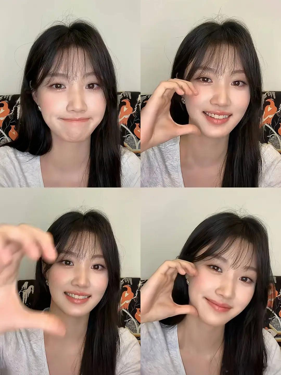 卢昱晓昨晚直播截图，状态如何？感觉空气刘海有点像裴秀智 ​​​